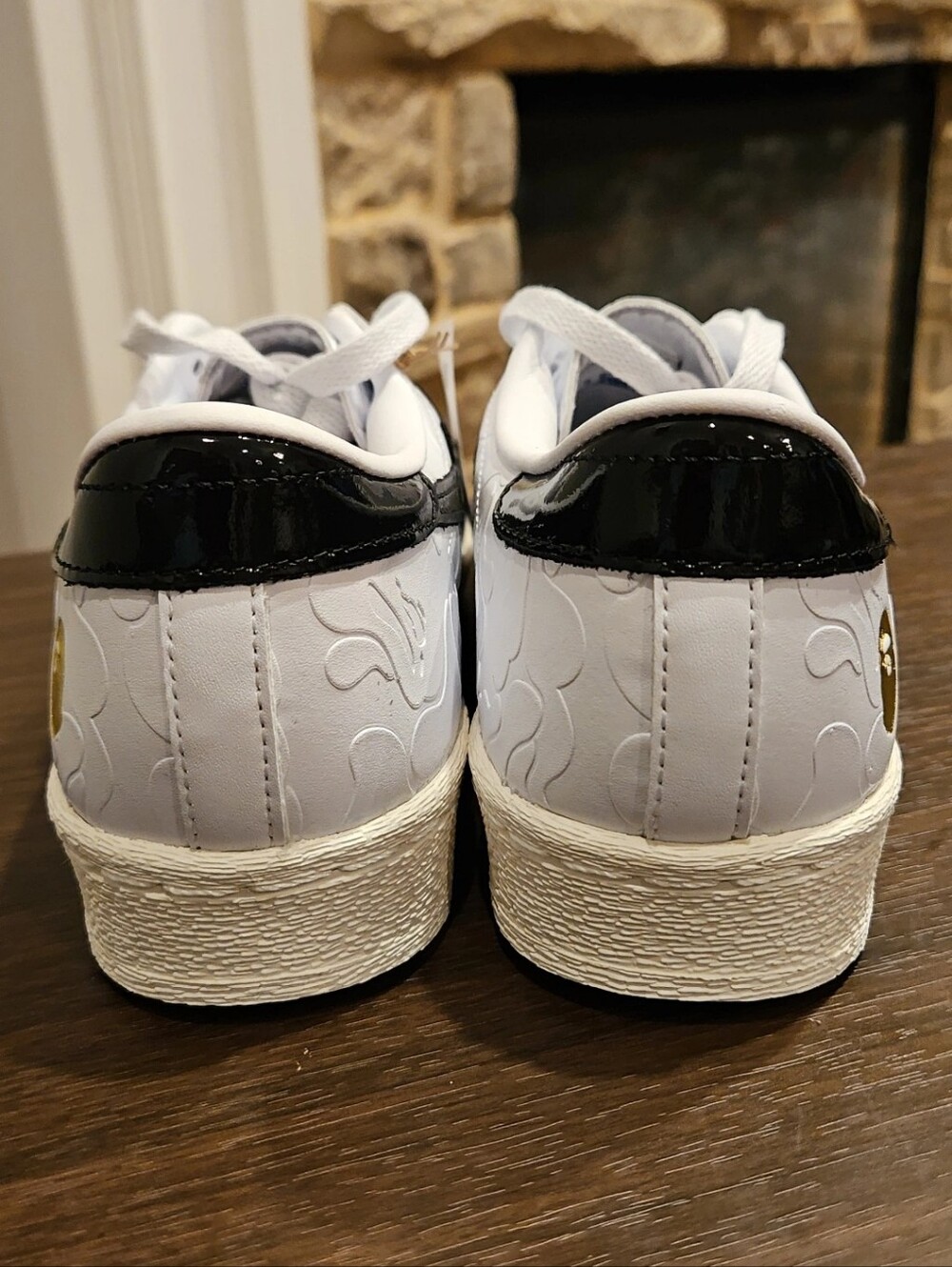 BAPE x adidas Superstar Vintage "White Black" Sneaker M7 W8 - Picture 4 of 8